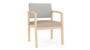 Lobby & Guest Chairs - Wood Lesro Lenox Wood Guest Chair - Designer Combo Upholstery