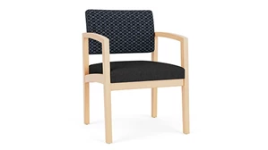 Lobby & Guest Chairs - Wood Lesro Lenox Wood Guest Chair - Designer Combo Upholstery