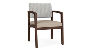 Lobby & Guest Chairs - Wood Lesro Lenox Wood Guest Chair - Designer Combo Upholstery