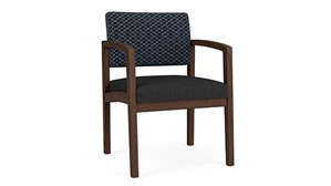 Lobby & Guest Chairs - Wood Lesro Lenox Wood Guest Chair - Designer Combo Upholstery