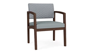 Lobby & Guest Chairs - Wood Lesro Lenox Wood Oversize Guest Chair - Designer Combo Upholstery