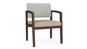 Lobby & Guest Chairs - Wood Lesro Lenox Wood Oversize Guest Chair - Designer Combo Upholstery