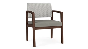 Lobby & Guest Chairs - Wood Lesro Lenox Wood Oversize Guest Chair - Designer Combo Upholstery