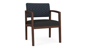 Lobby & Guest Chairs - Wood Lesro Lenox Wood Oversize Guest Chair - Designer Combo Upholstery