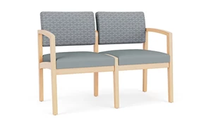 Sofas Lesro Lenox Wood 2 Seat Sofa - Designer Combo Upholstery