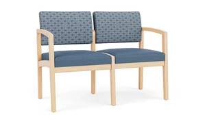 Sofas Lesro Lenox Wood 2 Seat Sofa - Designer Combo Upholstery