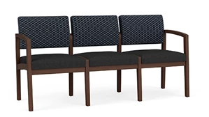 Sofas Lesro Lenox Wood 3 Seat Sofa - Designer Combo Upholstery