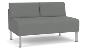 Loveseats Lesro Armless Loveseat 48in W x 31in D with 600 lb Capacity and Matrex Seat