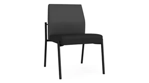 Lobby & Guest Chairs - Metal Lesro Armless Guest Chair, Upholstered Seat, Upholstered Back