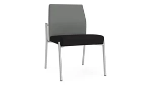 Lobby & Guest Chairs - Metal Lesro Armless Guest Chair, Upholstered Seat, Upholstered Back