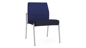 Lobby & Guest Chairs - Metal Lesro Armless Guest Chair, Upholstered Seat, Upholstered Back