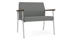 Lobby & Guest Chairs - Metal Lesro Bariatric Chair Steel Frame Polyurethane Upholstery