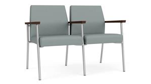 Lobby & Guest Chairs - Metal Lesro Polyurethane 2 Seats with Center Arm