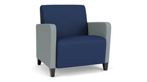 Lobby & Guest Chairs - Metal Lesro Oversize Guest Chair, Upholstered Seat,  Back and Arms