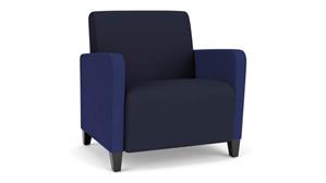Lobby & Guest Chairs - Metal Lesro Oversize Guest Chair, Upholstered Seat,  Back and Arms