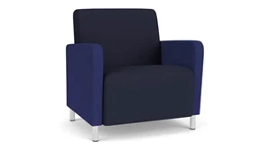 Lobby & Guest Chairs - Metal Lesro Oversize Guest Chair, Upholstered Seat,  Back and Arms