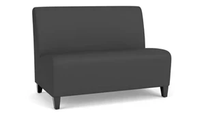 Loveseats Lesro Armless Loveseat Polyurethane Wood Legs