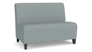 Loveseats Lesro Armless Loveseat Polyurethane Wood Legs