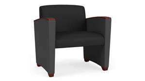 Lobby & Guest Chairs - Wood Lesro Oversize Guest Chair, Upholstered Seat, Back and Arms