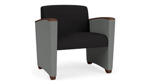Lobby & Guest Chairs - Wood Lesro Oversize Guest Chair, Upholstered Seat, Back and Arms