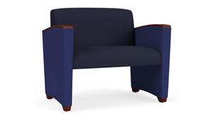 Lobby & Guest Chairs - Wood Lesro Bariatric Chair, Upholstered Seat, Back and Arms