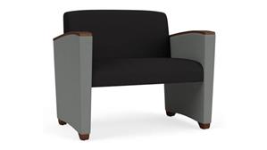Lobby & Guest Chairs - Wood Lesro Bariatric Chair, Upholstered Seat, Back and Arms