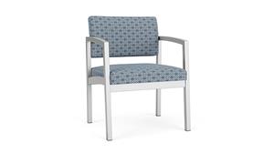 Lobby & Guest Chairs - Metal Lesro Lenox Steel Oversize Guest Chair - Pattern Fabric