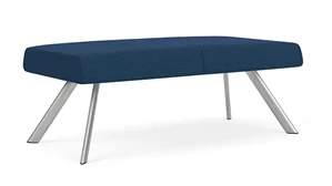 Benches Lesro Two-Seat Bench Patterned Fabric Matrex Seat