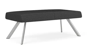 Benches Lesro Two-Seat Bench Patterned Fabric Matrex Seat