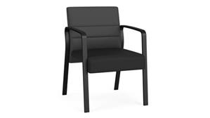 Lobby & Guest Chairs - Metal Lesro Guest Chair, Upholstered Seat, Upholstered Back