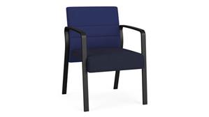 Lobby & Guest Chairs - Metal Lesro Guest Chair, Upholstered Seat, Upholstered Back