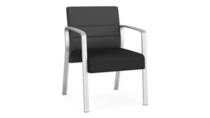 Lobby & Guest Chairs - Metal Lesro Guest Chair, Upholstered Seat, Upholstered Back