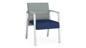 Lobby & Guest Chairs - Metal Lesro Guest Chair, Upholstered Seat, Upholstered Back