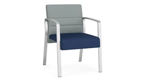 Lobby & Guest Chairs - Metal Lesro Guest Chair, Upholstered Seat, Upholstered Back