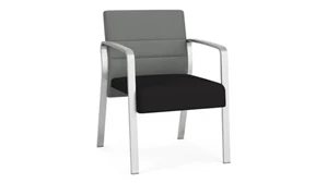 Lobby & Guest Chairs - Metal Lesro Guest Chair, Upholstered Seat, Upholstered Back
