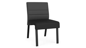 Lobby & Guest Chairs - Metal Lesro Armless Guest Chair, Upholstered Seat, Upholstered Back
