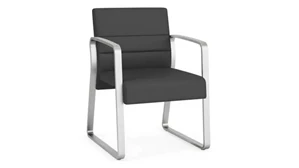 Lobby & Guest Chairs - Metal Lesro Polyurethane Guest Chair Sled Base
