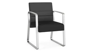 Lobby & Guest Chairs - Metal Lesro Guest Chair Upholstered Seat Upholstered Back Sled Base