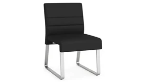 Lobby & Guest Chairs - Metal Lesro Polyurethane Armless Guest Chair, Sled Base