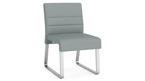 Lobby & Guest Chairs - Metal Lesro Polyurethane Armless Guest Chair, Sled Base