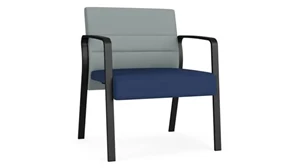 Lobby & Guest Chairs - Metal Lesro Oversize Guest Chair, Upholstered Seat, Upholstered Back