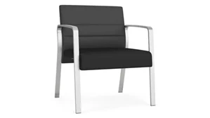 Lobby & Guest Chairs - Metal Lesro Oversize Guest Chair, Upholstered Seat, Upholstered Back