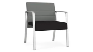 Lobby & Guest Chairs - Metal Lesro Oversize Guest Chair, Upholstered Seat, Upholstered Back