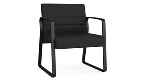 Lobby & Guest Chairs - Metal Lesro Polyurethane Oversize Guest Chair, Sled Base