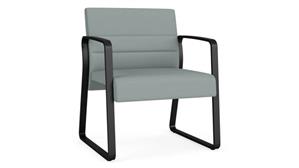 Lobby & Guest Chairs - Metal Lesro Polyurethane Oversize Guest Chair, Sled Base