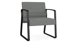 Lobby & Guest Chairs - Metal Lesro Oversize Guest Chair, Sled Base