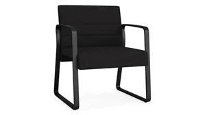 Lobby & Guest Chairs - Metal Lesro Oversize Guest Chair, Sled Base