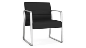 Lobby & Guest Chairs - Metal Lesro Polyurethane Oversize Guest Chair, Sled Base