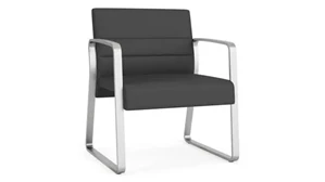 Lobby & Guest Chairs - Metal Lesro Polyurethane Oversize Guest Chair, Sled Base