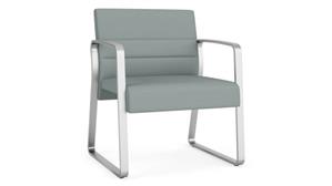 Lobby & Guest Chairs - Metal Lesro Polyurethane Oversize Guest Chair, Sled Base